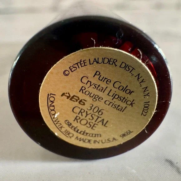 Estee Lauder 306 Crystal Rose Pure Color Crystal Lipstick Mauve Shimmer Vintage - Picture 3 of 6